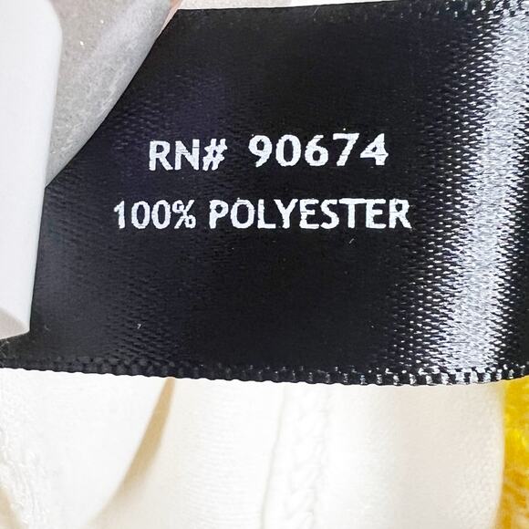 BOSTON PROPER Embellished Neckline Lace Shift Dress Yellow White Womens 10 NWT - Picture 10 of 12